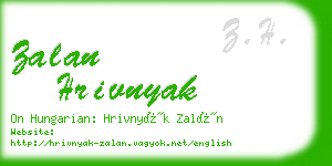 zalan hrivnyak business card